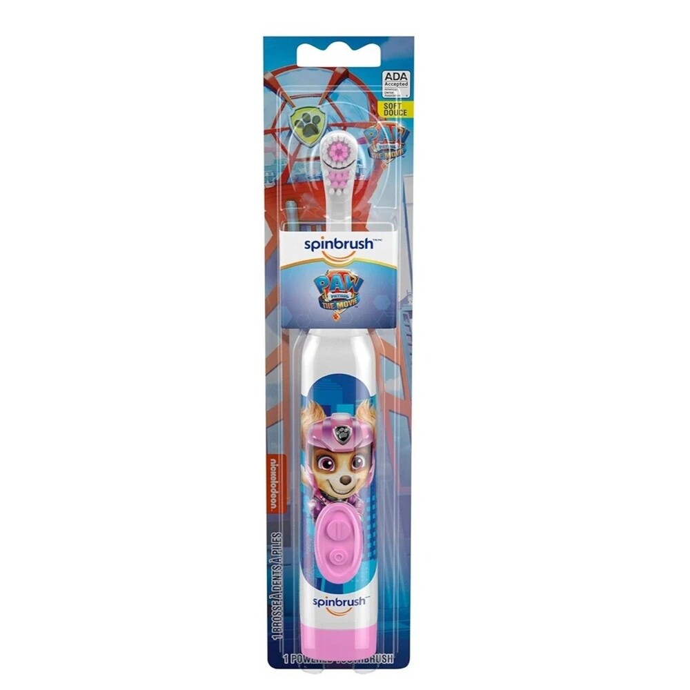 Paw Patrol Kids Electric Battery-Operated Toothbrush Spinbrush 4Pk Soft - Picture 13 of 13